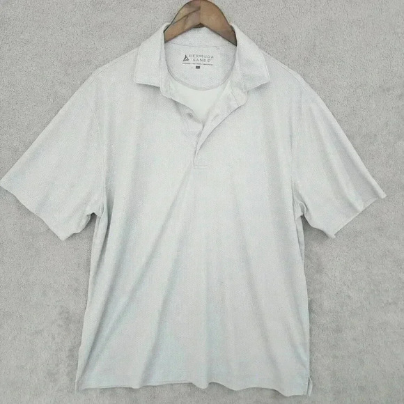 Bermuda Sands Mens Polo Golf Shirt Short Sleeve Pattern Size L 13PT - Picture 1 of 7